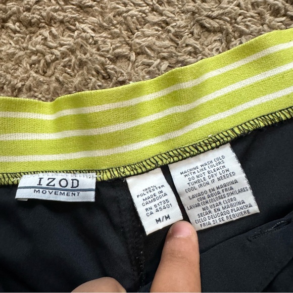 Izod Black and Lime Green Athletic Pants - Picture 7 of 16